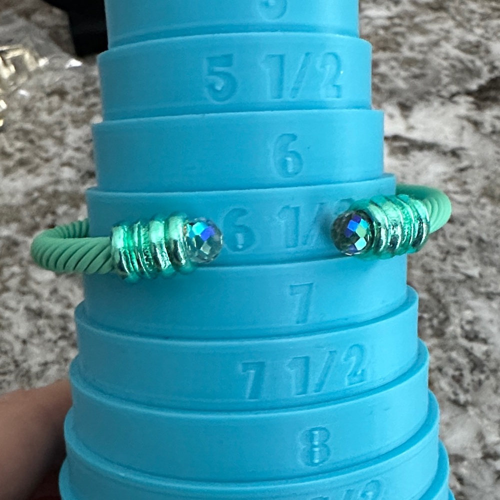 AB Crystal Beaded Cuff Bracelet